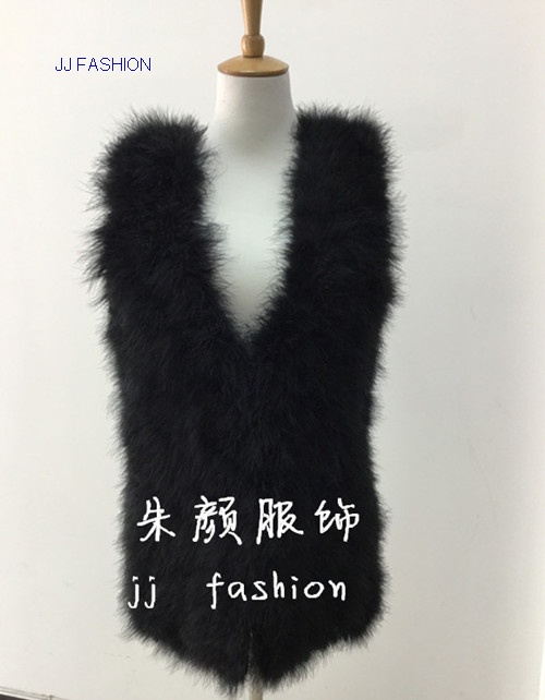 LADY'S FEATHER FUR LONG VEST