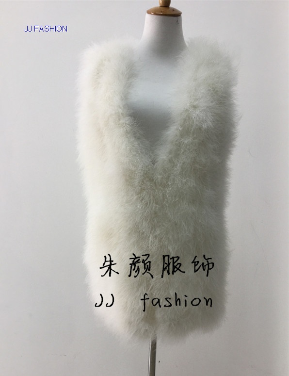 LADY'S FEATHER FUR LONG VEST