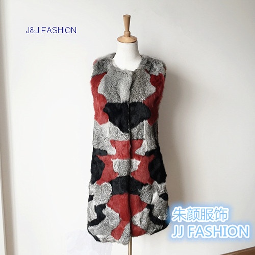 LADY'S LONG  VEST  IN RABBIT