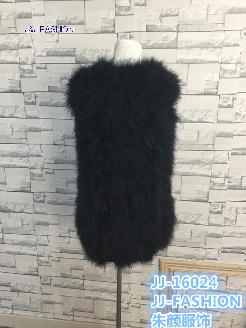 LADY'S autumn winter short ostrich fur fashion vest