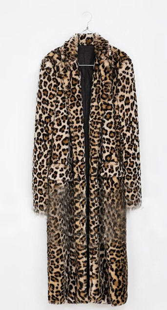 LADY'S  LONG COAT IN LEAPORD PRINTING